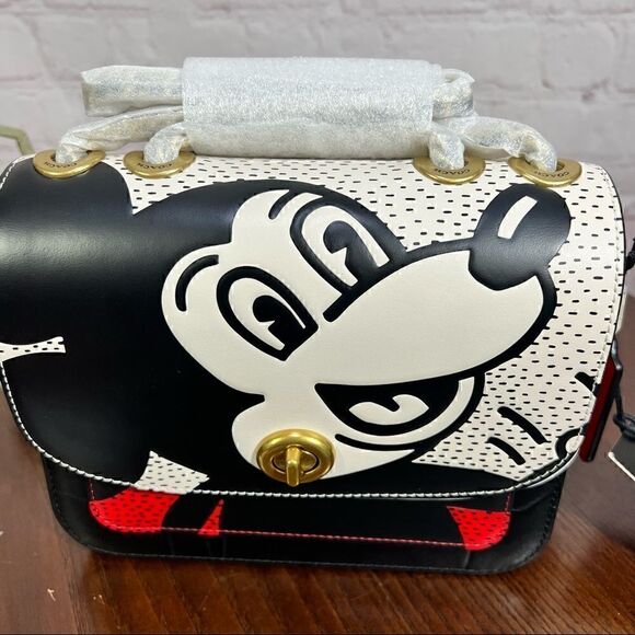COACH Disney Mickey Mouse X Keith Haring Madison Shoulder Bag 19 Collectors edit - Picture 7 of 15